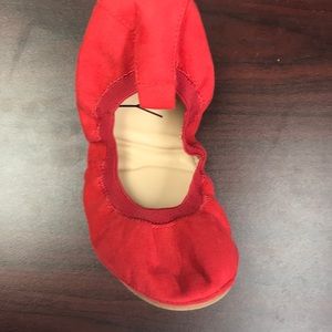 Yosi Samra micro suede ballet flats.